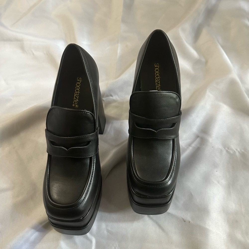 Platform penny loafers
